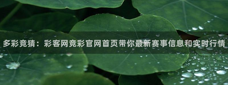 彩名堂app下载：多彩竞猜：彩客网竞彩官网首页带你最新赛事信息和实时行情